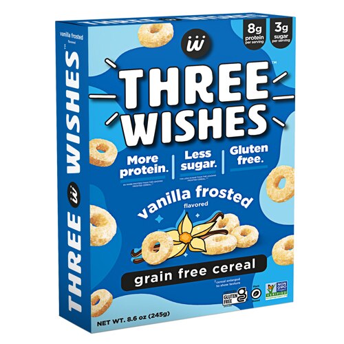 Three Wishes Grain Free Cereal Vanilla Frosted -- 8.6 oz