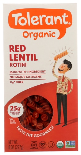 Tolerant Organic Red Lentil Rotini