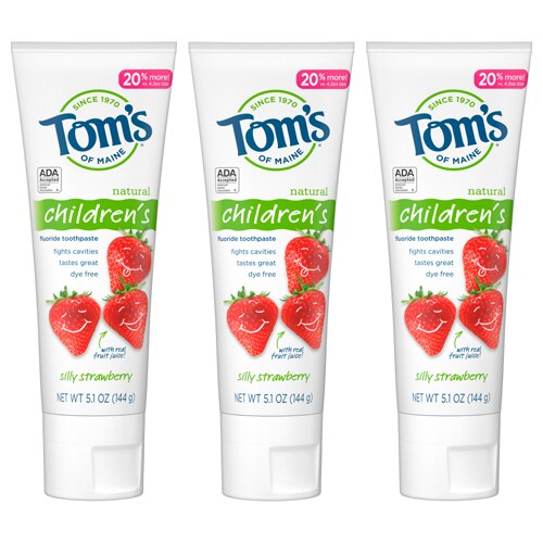Tom's of Maine Children's Natural Fluoride Toothpaste -- 3 Pack