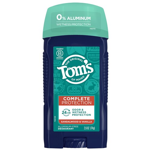 Tom's of Maine Complete Protection Deodorant - Sandalwood & Vanilla -- 2.25 oz