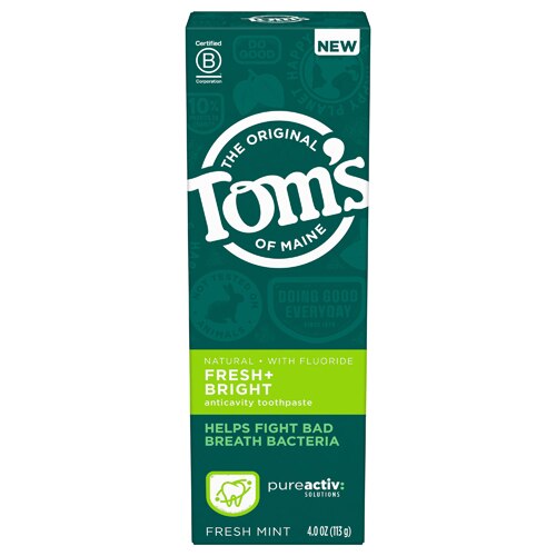 Tom's of Maine Fresh & Bright Anticavity Toothpaste Fresh Mint -- 4 oz