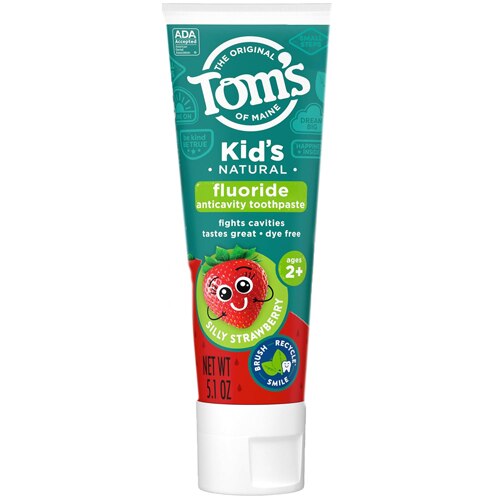 Tom's of Maine Kid's Toothpaste Natural Flouride Silly Strawberry