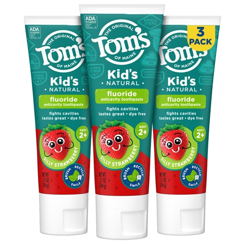 Tom's of Maine Kid's Toothpaste Natural Flouride Silly Strawberry