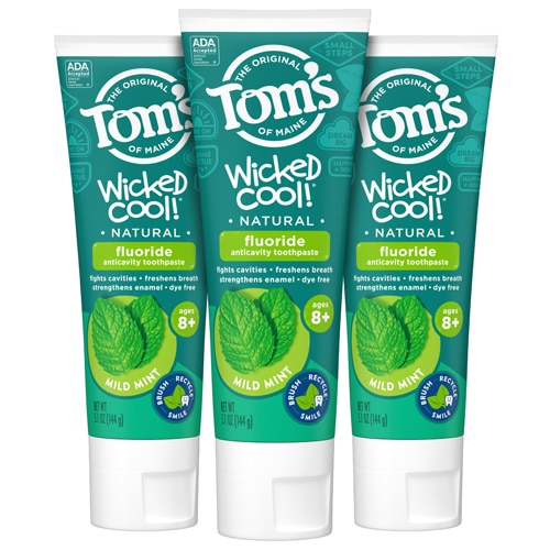 Tom's of Maine Kid's Wicked Cool Fluoride Toothpaste Mild Mint