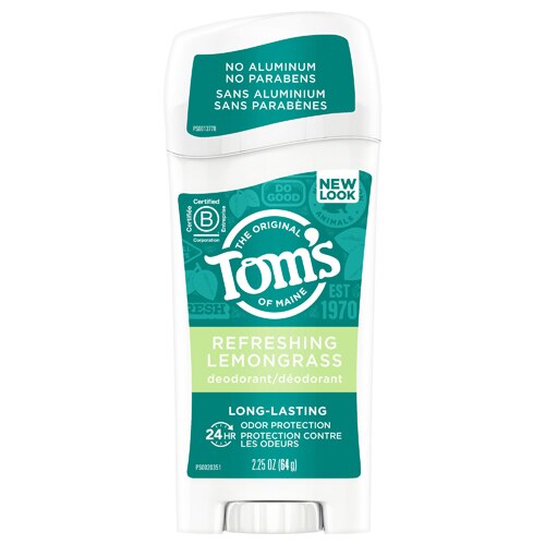 Tom's of Maine Natural Long Lasting Aluminum-Free Deodorant Refreshing Lemongrass -- 2.25 oz