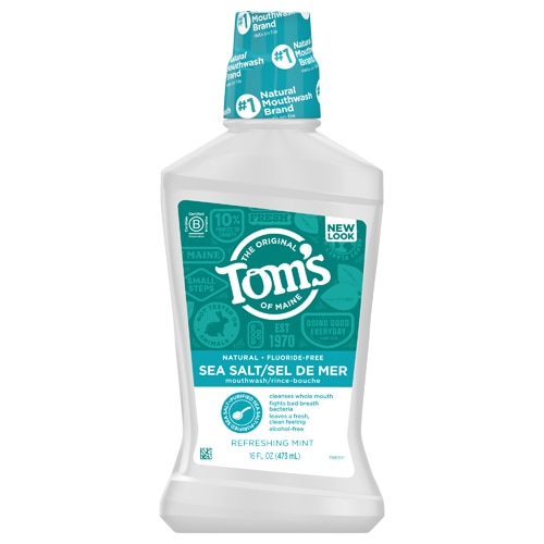 Tom's of Maine Sea Salt Natural Mouthwash Refreshing Mint -- 16 fl oz
