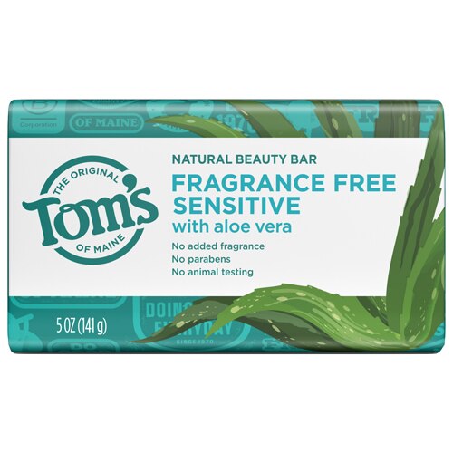 Tom's of Maine Sensitive Natural Beauty Bar Fragrance Free -- 5 oz