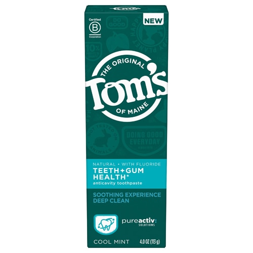 Tom's of Maine Teeth + Gum Health Anticavity Toothpaste Cool Mint -- 4 oz