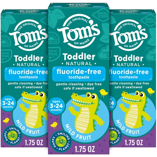 Tom's of Maine Toddler Training Toothpaste Fluoride-Free Mild Fruit