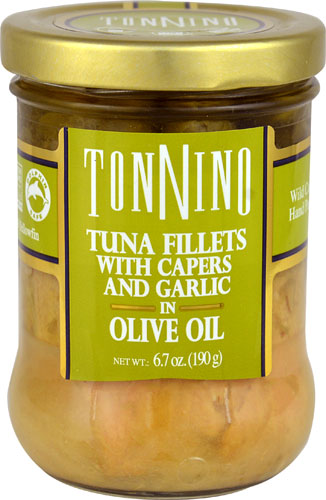 Tonnino Tuna Fillets with Capers and Garlic in Olive Oil -- 6.7 oz