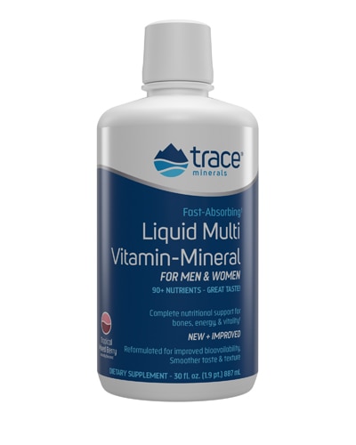 Trace Minerals Research Liquid Multi Vitamin-Mineral Natural Berry -- 30 fl oz