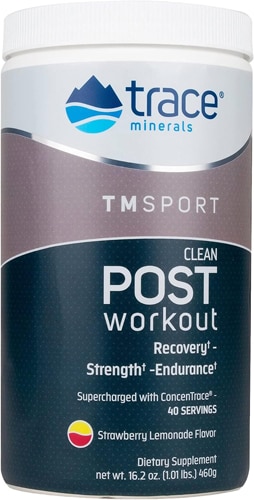 Trace Minerals Research TMSport Clean Post Workout Strawberry Lemonade