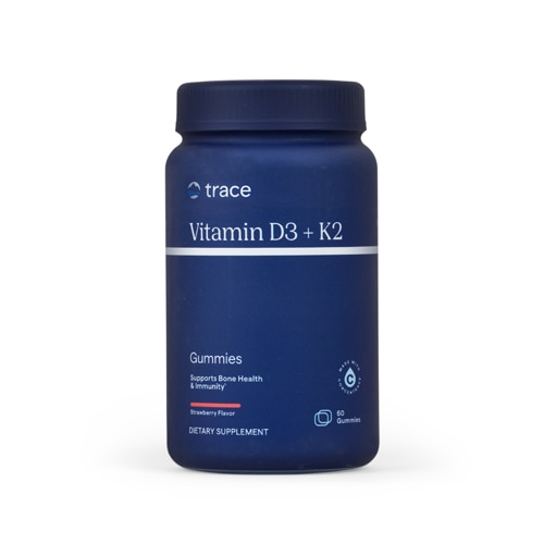 Trace Minerals Research Vitamin D3 + K2 Gummies Strawberry