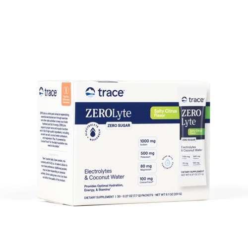 Trace Minerals Research ZEROLyte Electrolyte Drink Mix Salty Citrus