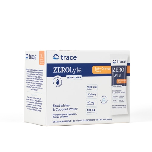 Trace Minerals Research ZEROLyte Electrolyte Drink Mix Salty Orange