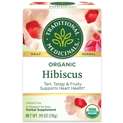 Traditional Medicinals Herbal Tea Organic Hibiscus -- 16 Tea Bags