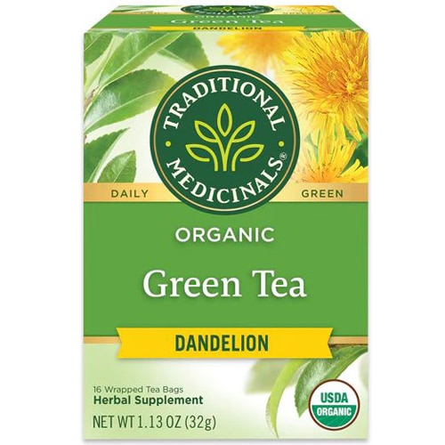 Traditional Medicinals Organic Green Tea Dandelion -- 16 Tea Bags
