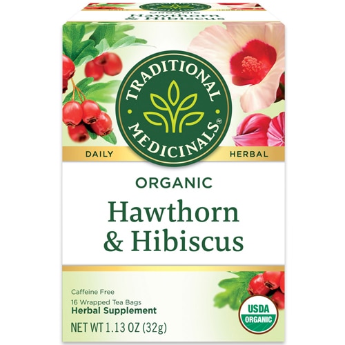 Traditional Medicinals Organic Hawthorn with Hibiscus -- 16 Tea Bags