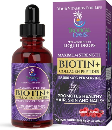 Tropical Oasis Liquid Biotin + Collagen Peptides
