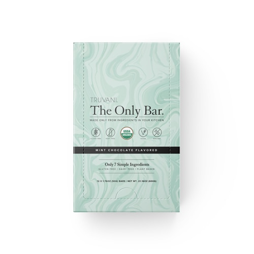 Truvani The Only Bar Mint Chocolate -- 12 Bars