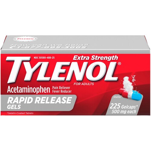 Tylenol Extra Strength Rapid Release Gels for Adults -- 500 mg - 225 Gel Caps