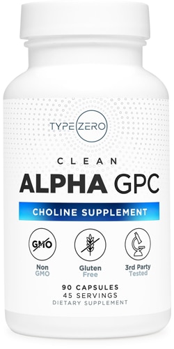 Type Zero Clean Alpha GPC -- 600 mg - 90 Capsules