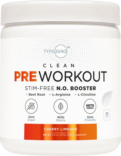 Type Zero Clean Pre Workout Cherry Limeade -- 21 Servings