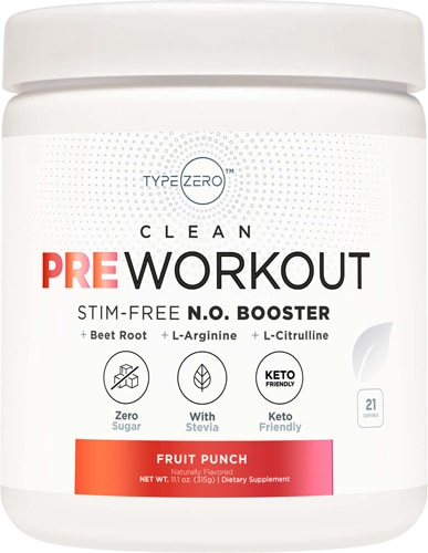 Type Zero Clean Pre Workout Fruit Punch