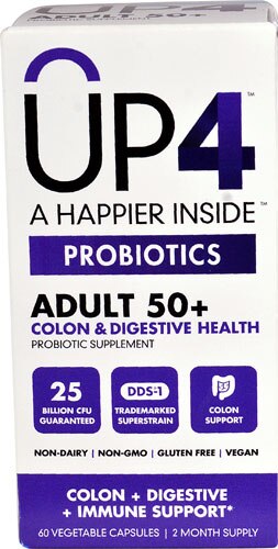 UP4 Probiotics Adult 50+ -- 25 billion CFU - 60 Vegetable Capsules