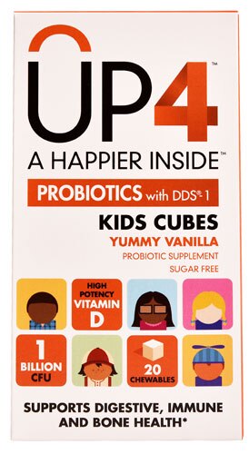UP4 Probiotics Kids Cubes with DDS®-1 Yummy Vanilla -- 1 billion CFU - 20 Chewables