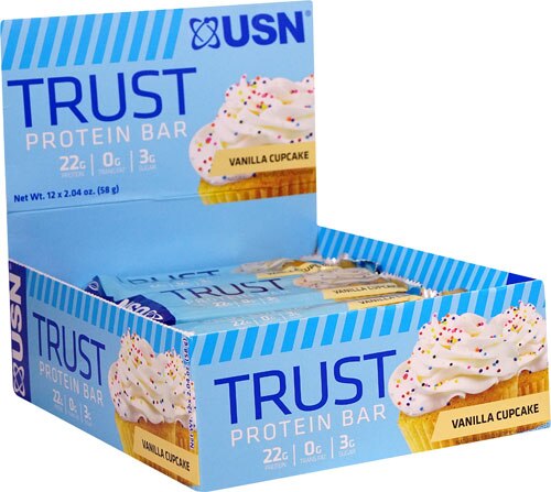 USN Trust Protein Bar Vanilla Cupcake -- 12 Bars