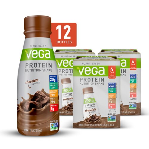 Vega Protein Nutrition Shake Chocolate 12 Bottles