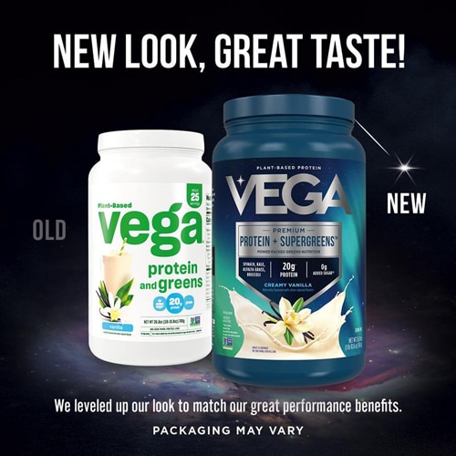 Vega Protein + Supergreens Plant Based Protein Powder Vanilla