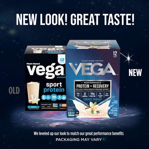 Vega Sport Protein Vanilla Protein Powder Plus Recovery - NSF Certified for Sport Vanilla