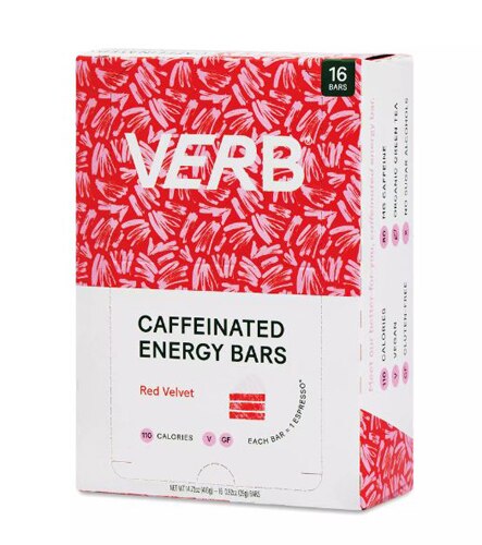 Verb Energy Caffeinated Energy Bar Red Velvet -- 16 Bars