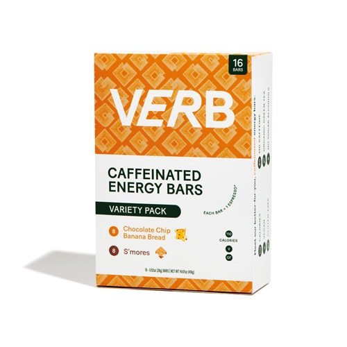 Verb Energy Caffeinated Energy Bars Variety Pack -- 16 Bars