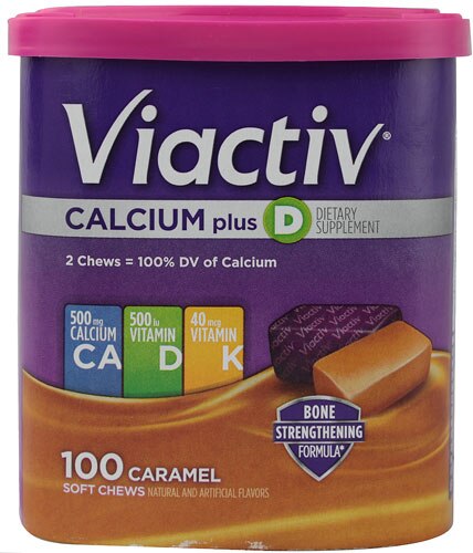 Viactiv Calcium Plus D Caramel -- 100 Soft Chews