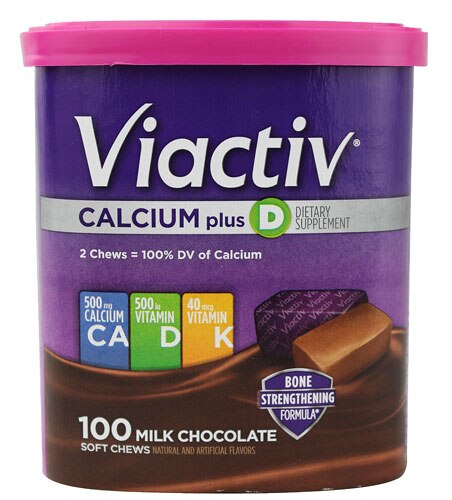 Viactiv Calcium Plus D Milk Chocolate -- 100 Soft Chews