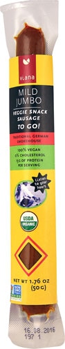 Viana Veggie Snack Sausage To Go! Mild Jumbo -- 1.76 oz