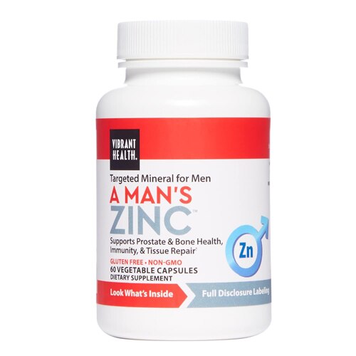 Vibrant Health A Man's Zinc -- 60 Vegetable Capsules