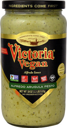 Victoria Vegan Alfredo Sauce Arugula Pesto -- 18 oz