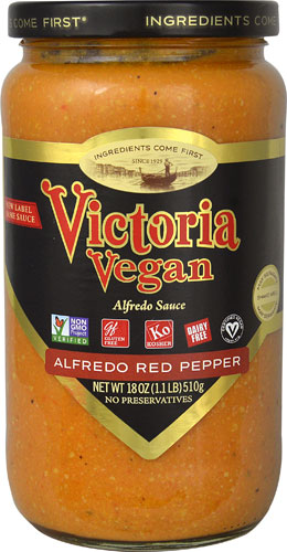 Victoria Vegan Alfredo Sauce Roasted Pepper -- 18 oz