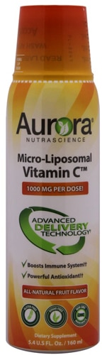 Vida Lifescience Aurora Mega-Liposomal Vitamin C™ All Natural Fruit -- 1000 mg - 5.4 fl oz