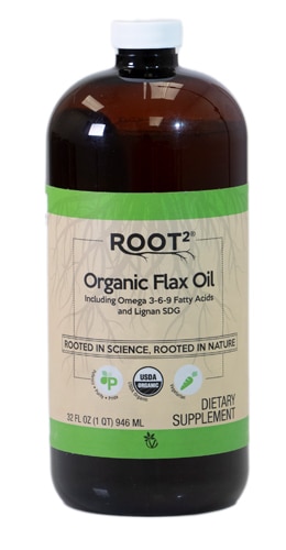 Vitacost-Root2 Organic Flax Oil -- 32 fl oz