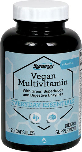 Vitacost-Synergy Vegan Multivitamin Including Green Foods and Digestive Enzymes -- 120 Capsules