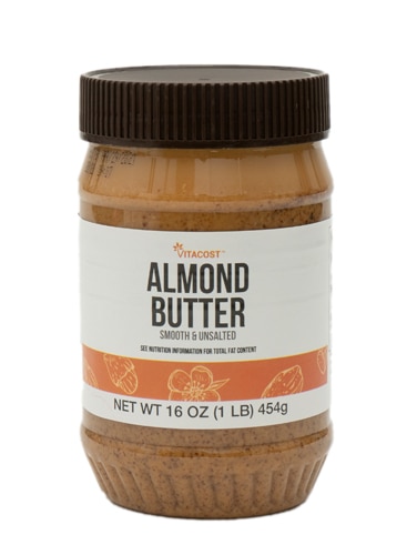 Vitacost Almond Butter - Smooth & Unsalted - Gluten Free and Non-GMO