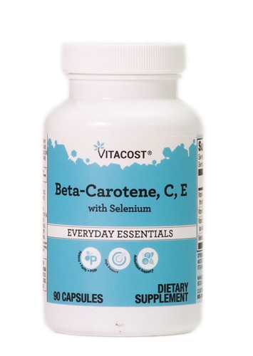 Vitacost Beta Carotene, C, E with Selenium -- 90 Vegetarian s