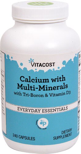 Vitacost Calcium With Multi Minerals With Triboron Vitamin D3 240 Capsules