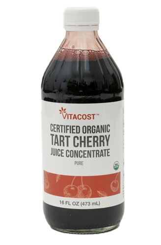 Vitacost Certified Organic Tart Cherry Juice Concentrate Pure -- 16 fl oz (473 mL)