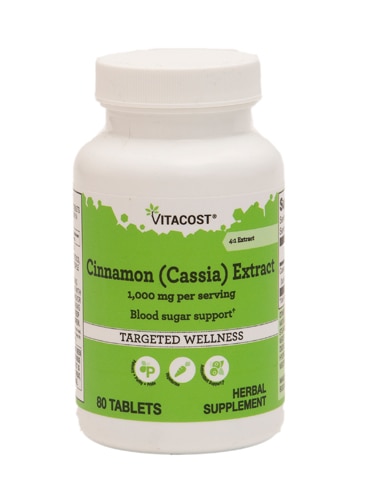 Vitacost Cinnamon (Cassia) Extract -- 1000 mg per serving - 80 Tablets